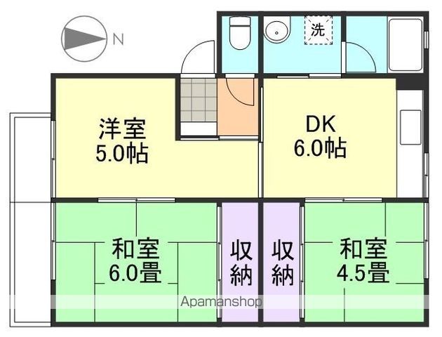 ＪＲ山陽本線 倉敷駅 徒歩19分 2階建 築32年の間取り写真