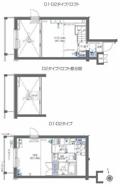 ズーム六本木の間取り写真