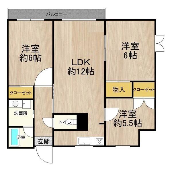 阪急京都線 茨木市駅 徒歩20分 6階建 築29年の間取り写真
