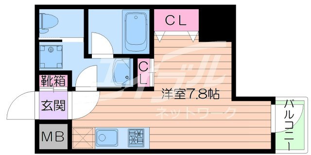 地下鉄谷町線 南森町駅 徒歩10分 8階建 築9年の間取り写真