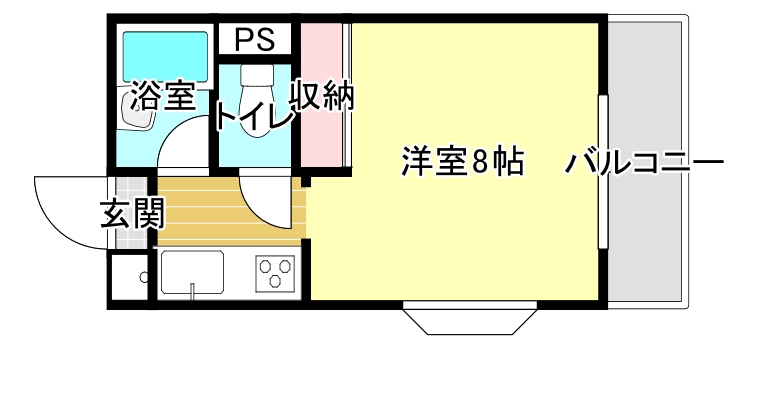 ＪＲ指宿枕崎線 南鹿児島駅 徒歩4分 5階建 築38年の間取り写真