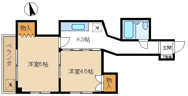 ワコー五反野マンションの間取り写真