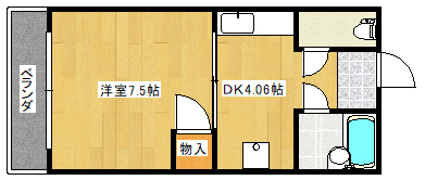 広島市南区宇品西のマンションの間取り