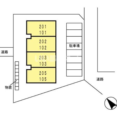 【アメニティー中川の駐車場】