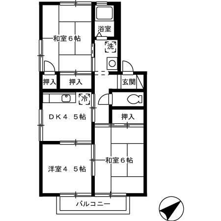 アメニティー中川の間取り