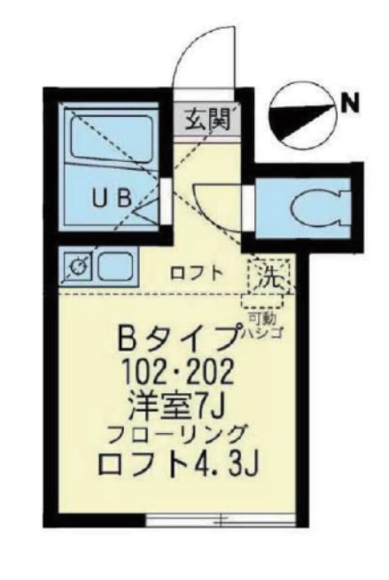 川崎市川崎区塩浜のアパートの間取り