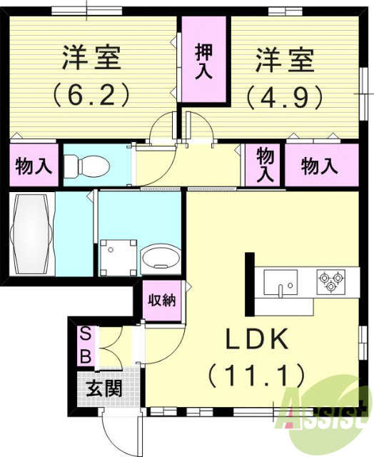 ドリーム藤原台Aの間取り