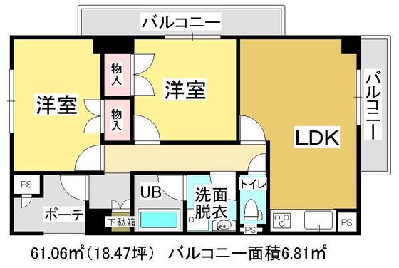 アリベ国富IIの間取り