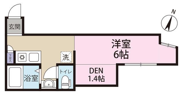 市川市原木のアパートの間取り