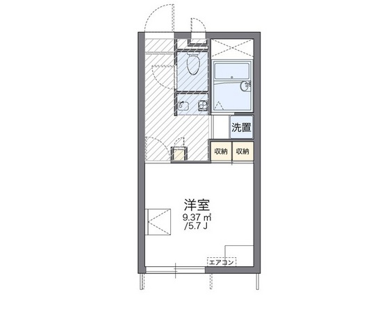 岡山市東区金岡西町のアパートの間取り