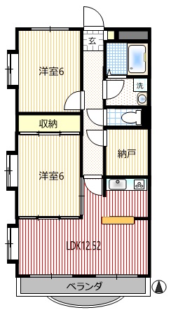 戸田市笹目北町のマンションの間取り