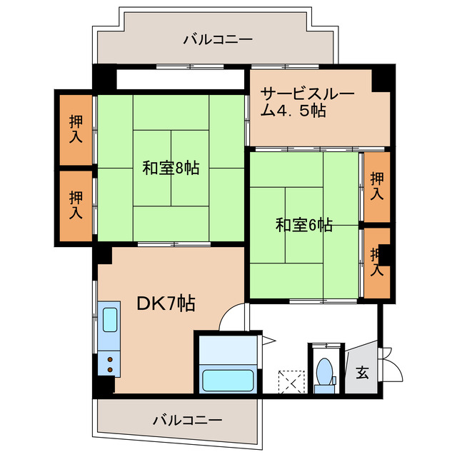 RUEFU＋５の間取り