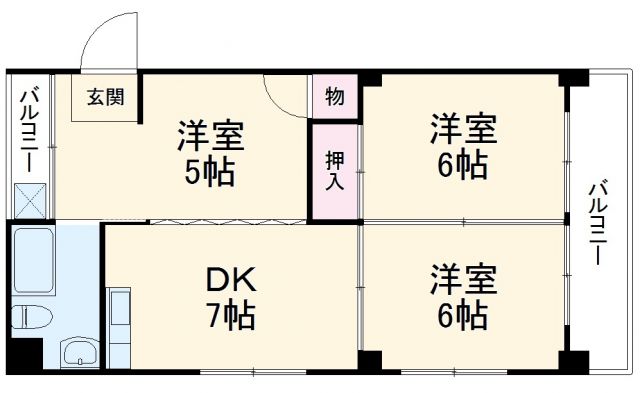 小堀マンション北大入の間取り