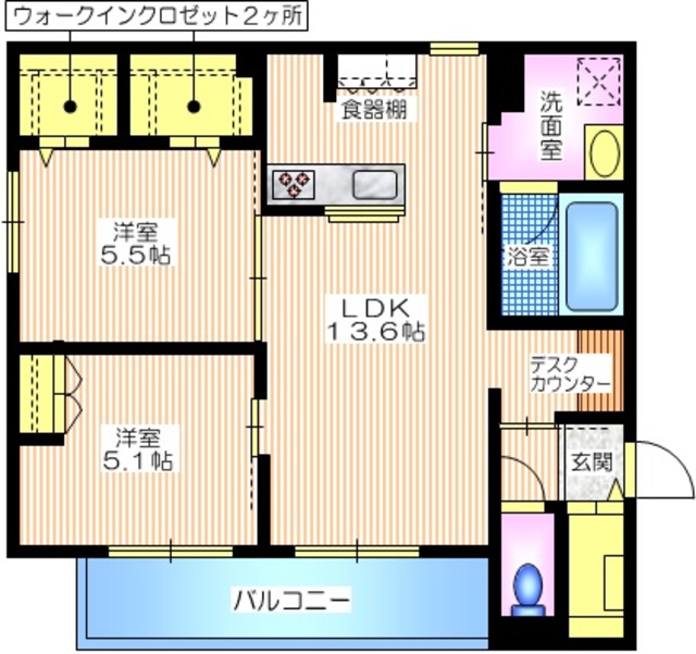 横浜市西区戸部町のマンションの間取り