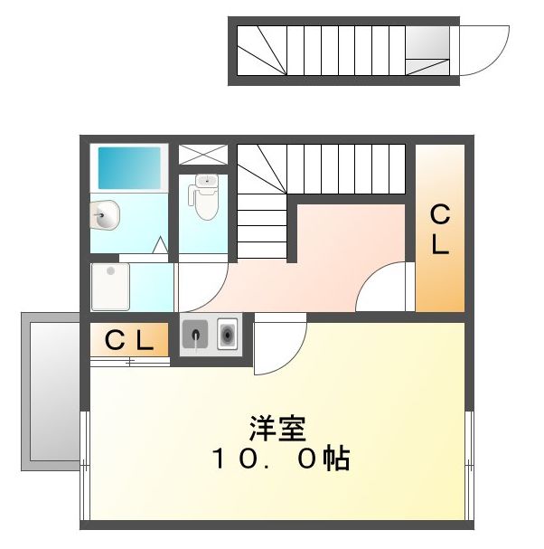 高松市瀬戸内町のアパートの間取り