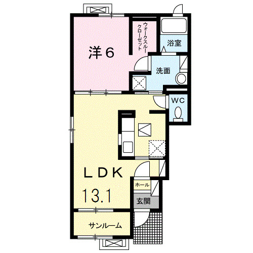 陸前高田市高田町築9年の間取り