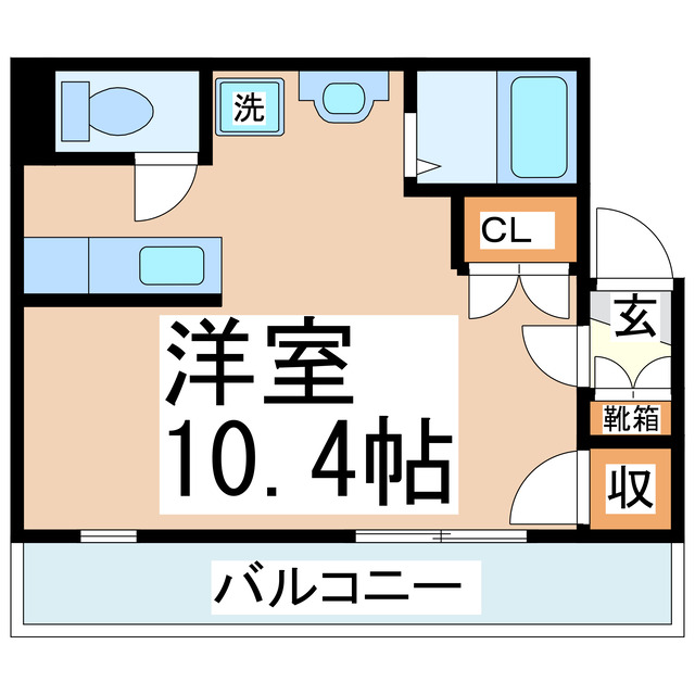 熊本市中央区京町のマンションの間取り