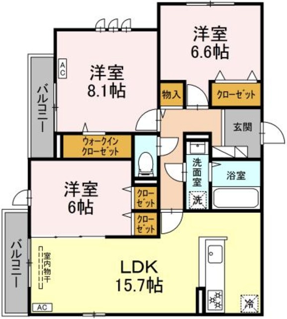 D’Bless湘南辻堂の間取り