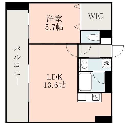 熊本市中央区呉服町のマンションの間取り