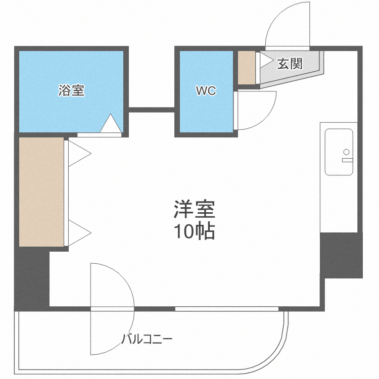 札幌市中央区北一条西のマンションの間取り