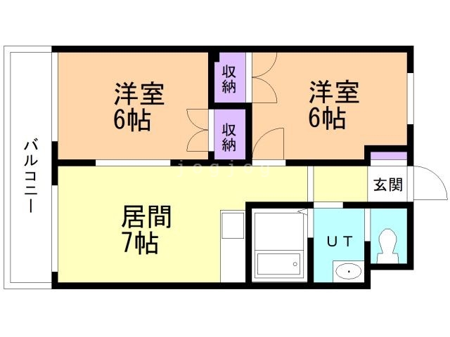 札幌市中央区南十七条西のマンションの間取り