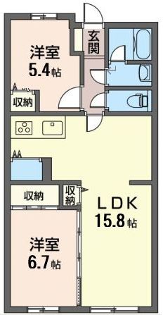 江戸川区北葛西のマンションの間取り