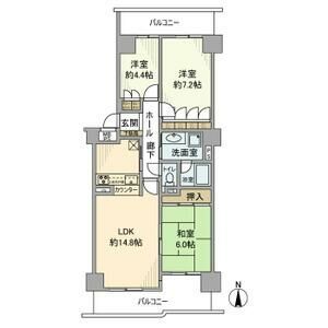 さいたま市北区日進町のマンションの間取り