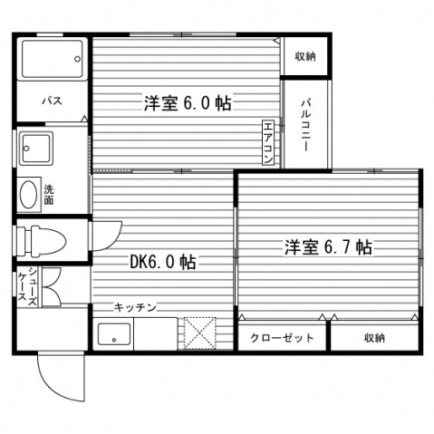 ローズマロー新町の間取り