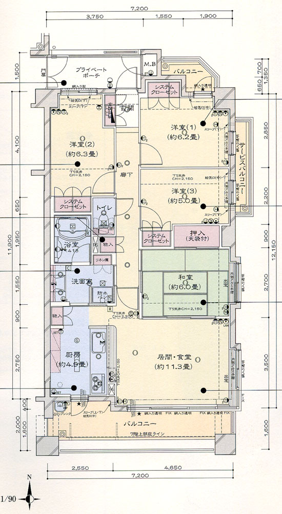 グローリオ長町四丁目の間取り