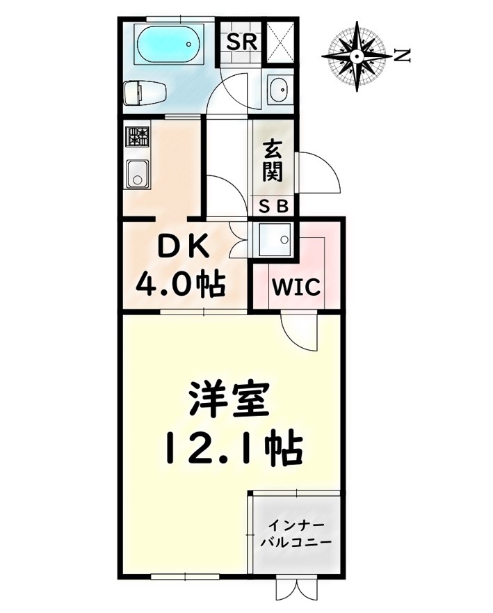 【名古屋市南区明治のマンションの間取り】