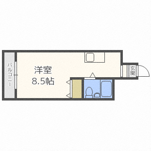 札幌市東区北八条東のマンションの間取り