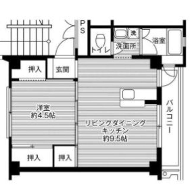 倉敷市真備町有井のマンションの間取り