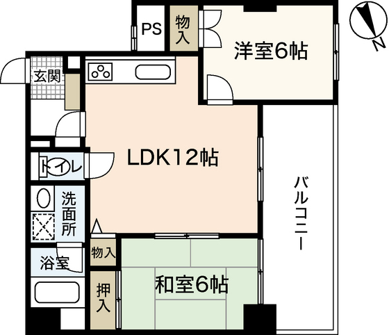 広島市中区西十日市町のマンションの間取り