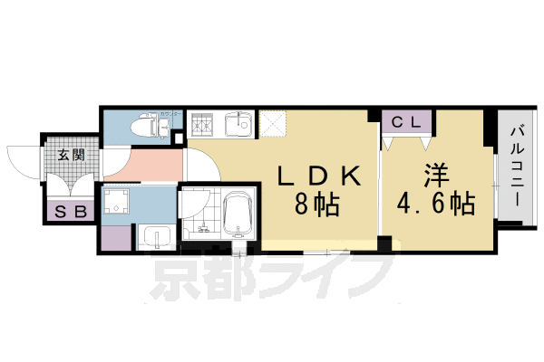 ベラジオ雅び東寺ＷＥＳＴの間取り