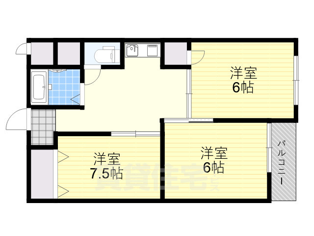 南千里コーポラスの間取り