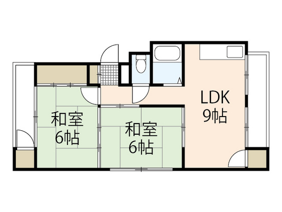 広島市東区牛田新町のマンションの間取り