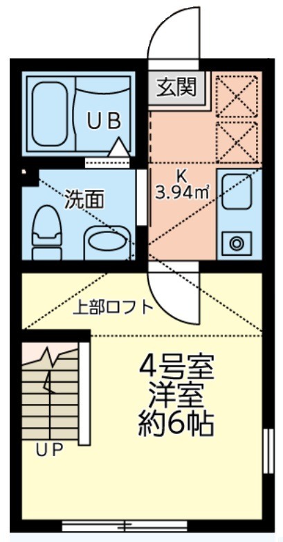 八王子市長沼町のアパートの間取り