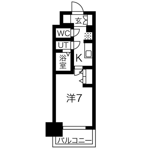 名古屋市西区那古野のマンションの間取り