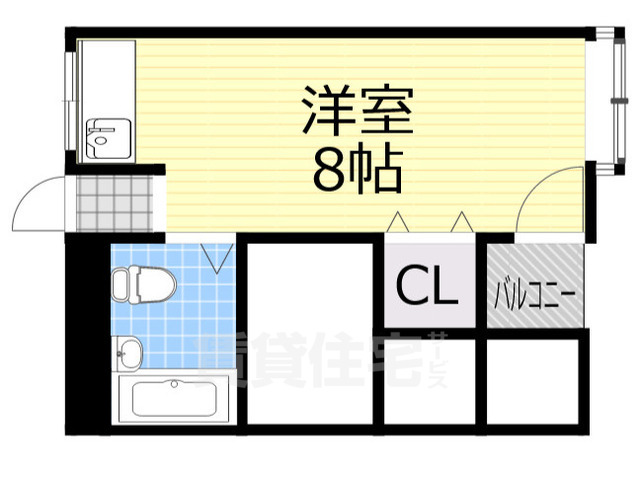 堺市北区北長尾町のマンションの間取り