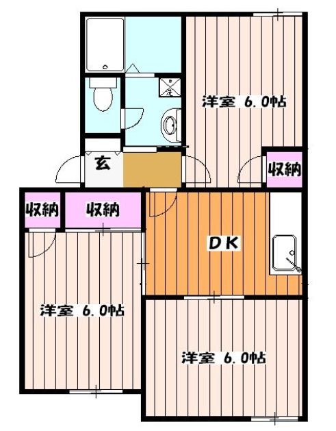 八千代市ゆりのき台のアパートの間取り