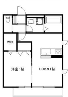 さいたま市西区大字指扇のアパートの間取り