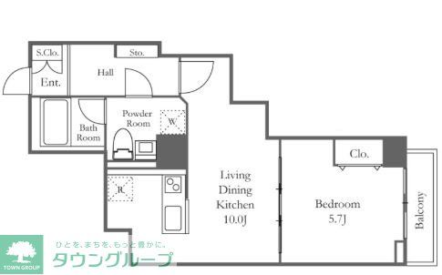 中央区新川のマンションの間取り