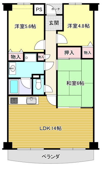 【アバンティ千里の間取り】