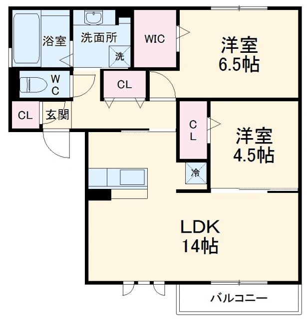 ファミーユ　Ｂ棟の間取り