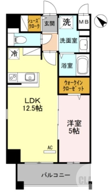 堺市堺区向陵中町のマンションの間取り