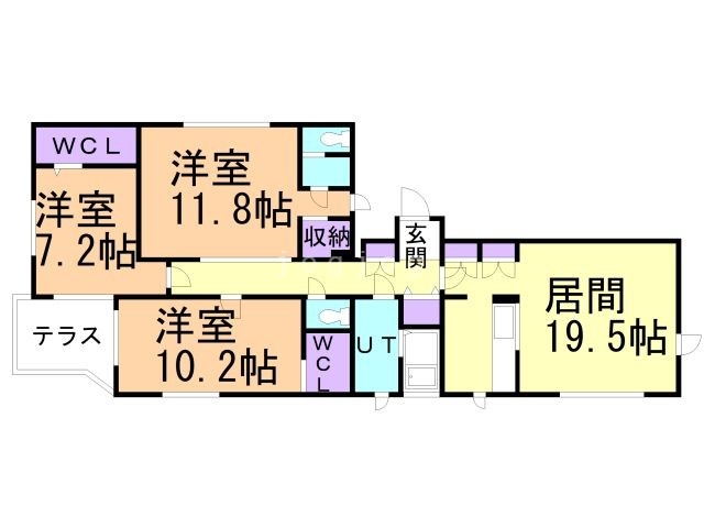 札幌市中央区北三条西のマンションの間取り