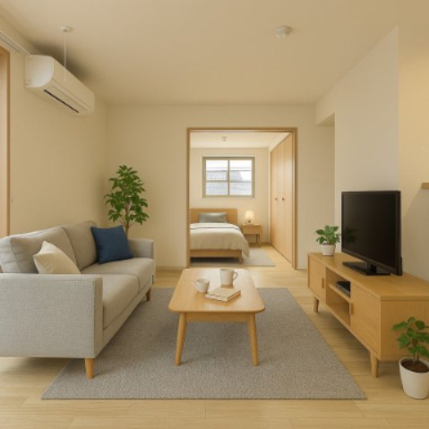 居室・リビング　※CGで家具等を配置したもので家具等は含まれません。