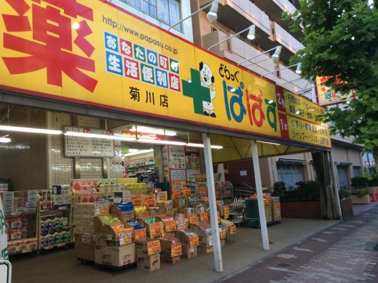 ドラックストア　どらっぐぱぱす菊川店（ドラッグストア）まで308m
