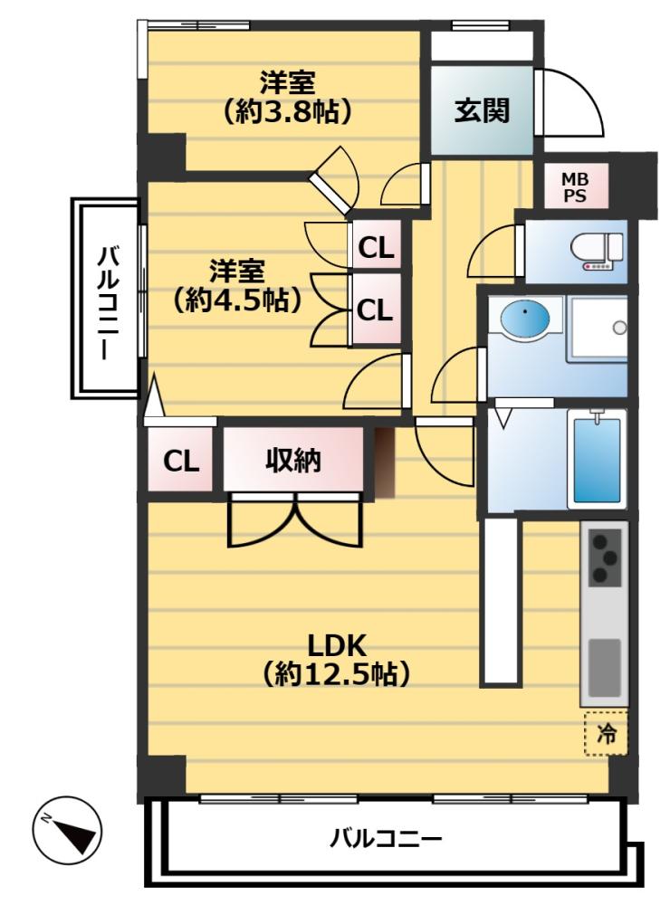 ストーク高田馬場弐番館の間取り写真