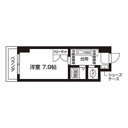東京メトロ東西線 門前仲町駅 徒歩3分 13階建 築22年の間取り写真